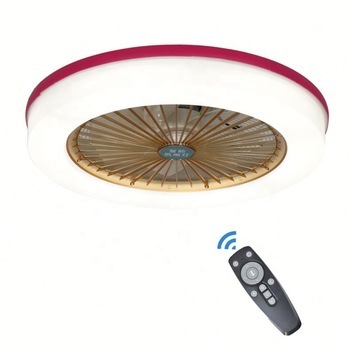 Indoor Bladeless Canopy Roof Decorated Mounted Remote Control Bedroom Ceiling Fan Light