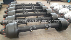 Semi trailer axle for mechanical suspension and lifting air suspension