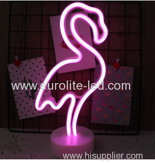 Led Neon Flamingo Night Light Fevistal Holiday Decration Light