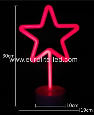 Led Neon Star Night Light Fevistal Holiday Decration Light