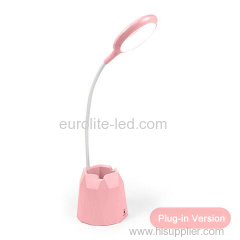 euroliteLED 2.5W Pink Dimmable Multi-use Table Lamp with Pen Holder 3 Gear Touch Control 4000K Eye-Caring Desk Lamp