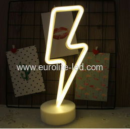 Led Neon Lightning Night Light Fevistal Holiday Decration Light