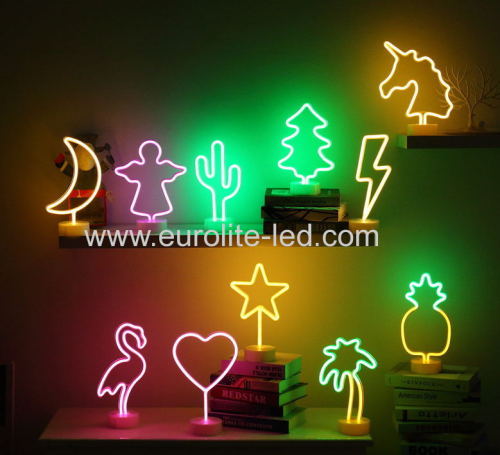 Led Neon Coconut Palm Tree Night Light Fevistal Holiday Decration Light