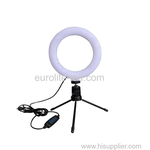 euroliteLED 6inch Led Ring Light Photography Ring Lamp for Make up and Live Stream