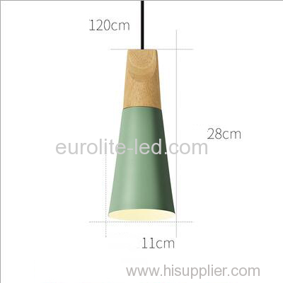 euroliteLED 9W Green Single-Head LED Chandelier Nordic Modern Pendant Lamp Hanging Wire 120cm Freely Adjustable