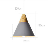 euroliteLED Gray Single-Head LED Chandelier Nordic Modern Simplicity Pendant Lamp Hanging Wire 120cm Freely Adjustable