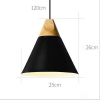 euroliteLED 9W Black Nordic Individual Solid Wood Single-Head Small Chandelier Creative Dining Room