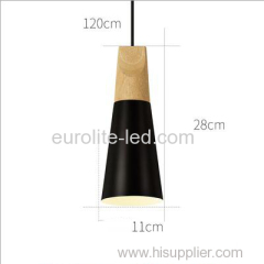 euroliteLED 9W Black Single-Head LED Chandelier Nordic Modern Pendant Lamp Hanging Wire 120cm Freely Adjustable
