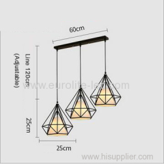 euroliteLED White LED Chandelier Iron Art 3 Holder Chandelier Nordic Ceiling Lights Bedroom Restaurant Illumination