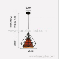 euroliteLED 12W 25cm Brown Iron Art Chandelier Nordic Creative Living Room Lights Bedroom Restaurant Illumination