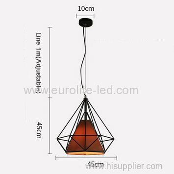 euroliteLED 12W 45cm Brown Iron Art Chandelier Nordic Creative Living Room Lights Bedroom Restaurant Illumination