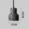 euroliteLED Black Industrial Retro Style Creative Single Head Chandelier Trendy Modern Design Terrazzo Pendant Light