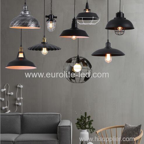 euroliteLED Silver 10W L Industrial Pendant Light Vintage Barn Hanging Lamp Modern Iron Ceiling Light Dining Room Lamp