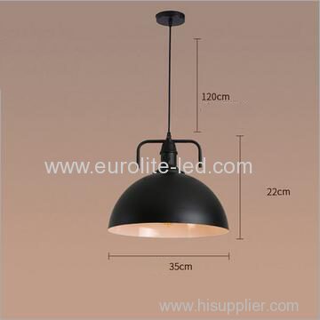 euroliteLED 10W Black M Vintage Lighting Retro Pendant Lamp Iron Shade Industrial Chandelier