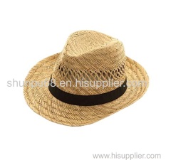 Natural mat grass color straw hat