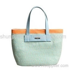 Multi Color Braid Paper Tote Bag