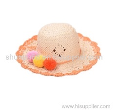 Children Kids Cute Handmade Paper Straw Hat
