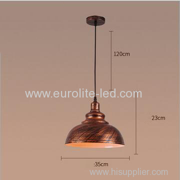 euroliteLED Bronze 10W M Industrial Pendant Light Vintage Barn Hanging Lamp Modern Iron Ceiling Light Dining Room Lamp