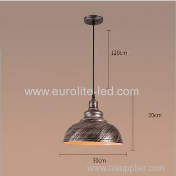 euroliteLED Silver 10W S Industrial Pendant Light Vintage Barn Hanging Lamp Modern Iron Ceiling Light Dining Room Lamp