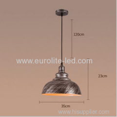 euroliteLED Silver 10W M Industrial Pendant Light Vintage Barn Hanging Lamp Modern Iron Ceiling Light Dining Room Lamp