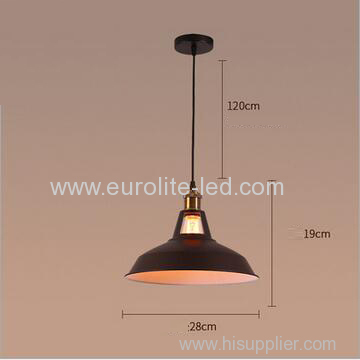 euroliteLED 40W S American Style Single Head Industrial Antique Wrought Iron Pendant Light