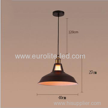 euroliteLED 40W L American Style Single Head Industrial Antique Wrought Iron Pendant Light