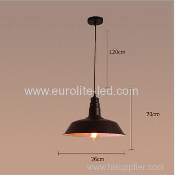 euroliteLED 40W Black S Industrial Vintage Adjustable Pendant Light