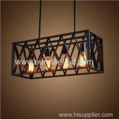 euroliteLED 4W*4 Industrial Retro Style Grid Chandelier Wrought Iron Material Chandelier Lighting Lamps Cafe Bar
