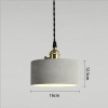 euroliteLED 16*12.5CM Retro Cement Single Head Chandelier Creative Bar Small Ceiling Light Suspension Lamp