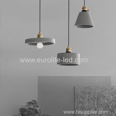 euroliteLED 21*7.5CM Retro Cement Single Head Chandelier Creative Bar Small Ceiling Light Suspension Lamp