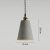 euroliteLED 15.5*20.5CM Retro Cement Single Head Chandelier Creative Bar Small Ceiling Light Suspension Lamp