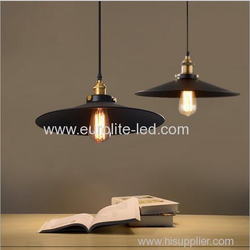 euroliteLED Wrought Iron Small Chandelier Retro Vintage Industrial Pendant Light with UFO Iron