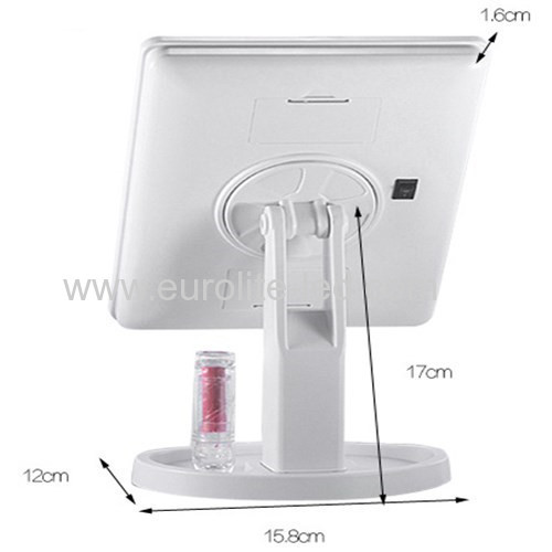 Led Cosmetic Mirror 22 LED USB Touch Storage Desktop Rotation Mirror Light