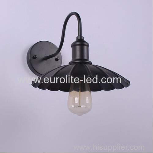 euroliteLED Vintage Industrial Retro Wall Light Sconce Modern Cage Wrought Iron Diameter 25CM Lotus Leaf Wall Lamp