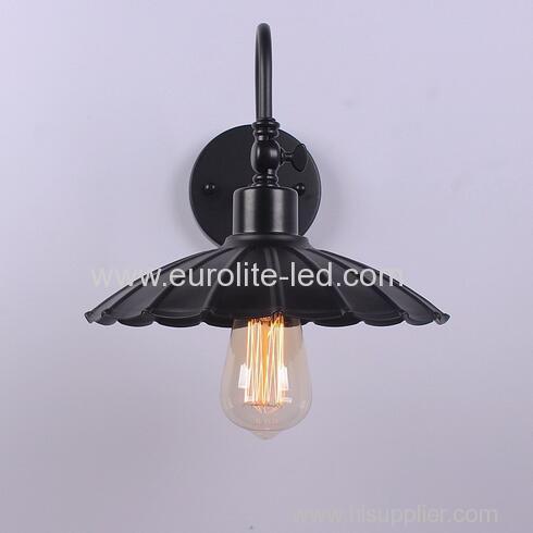 euroliteLED Vintage Industrial Retro Wall Light Sconce Modern Cage Wrought Iron Diameter 25CM Lotus Leaf Wall Lamp