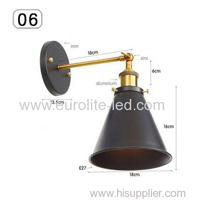 euroliteLED Industrial Vintage Wall Lamp Fixture Simplicity Arm Swing Wall Lights(Model 6)