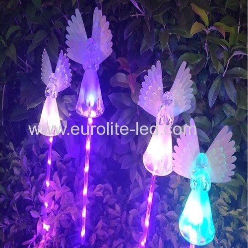 Led Solar Powered Angel Outdoor Plug Street Garden Decoration Light