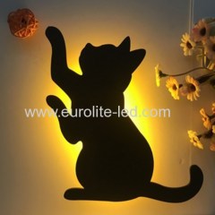 Led Acrylic Silhouette Cute Interesting Animals Room Table Decoration Night Light