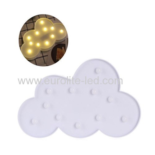 Led Plastic Cloud 11LED Warm white Room Kids Decoration Night Light