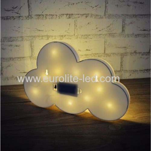 Led Plastic Cloud 11LED Warm white Room Kids Decoration Night Light