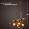 euroliteLED Novely Pendant Light Iron Glass Wood LOFT Retro Industrial Chandeliers(Semicircle Shape)