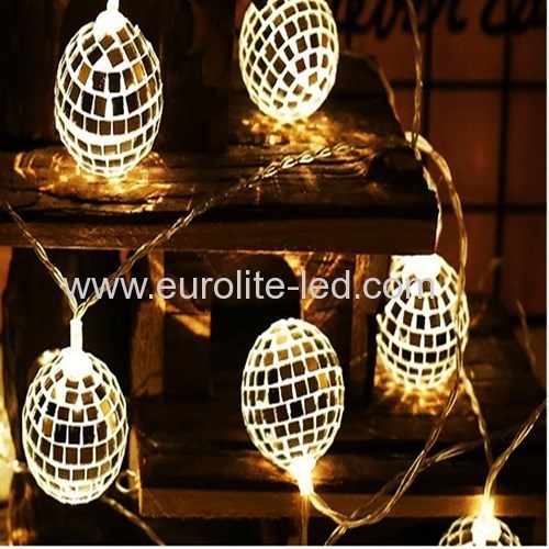 Led Solar PoweredMirror Ball String Romantic Fashion Party Holiday Stage Decoration Night Light