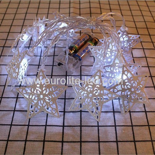 Led Hollow Star Iron String Battery Cute Holiday Room Garden Decoration Night Light