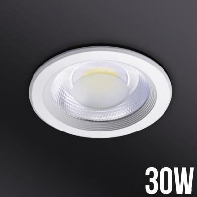 euroliteLED 30W White COB LED Downlight 3000K-6500K IP20