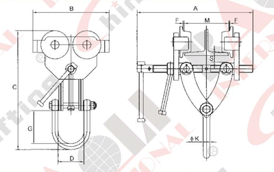 TROLLEY CLAMP B TYPE (Large Ring)