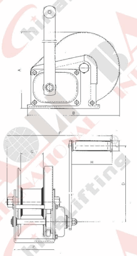 HAND WINCH WITH FRICTION BRAKE