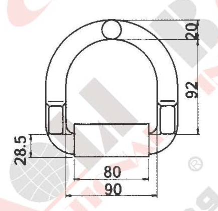 D-RING WITH SUPPORTING POINT