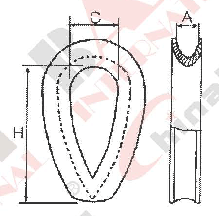 HEAVY-DUTY THIMBLES DIN 3090 28039 28040 28041 28042 28043 28044 28045 28046 28047 28048 28049