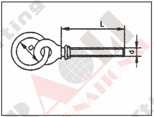 S.S. WELDED EYE BOLT WITH RING WASHER AND NUT AISI:304 or 316