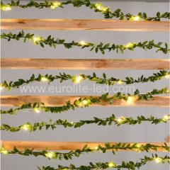 Led Green Leaves String USB 5m 20leds Fairy Room Holiday Wedding Decoration Night Light